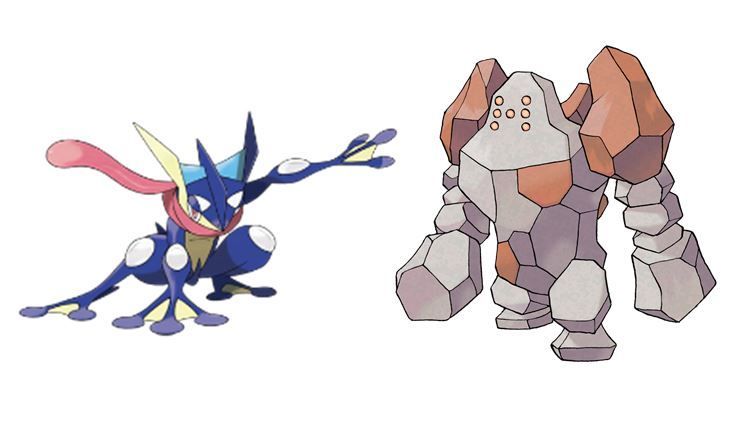 Greninja vs Regirock