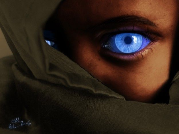 ¿Por qué los habitantes nativos de Arrakis tienen los ojos de un color azul radiactivo?